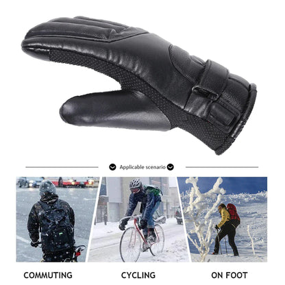 Mood Tech Electric USB Heated Gloves Winter Warming Thermal Ski Snow Hand Warm Windproof