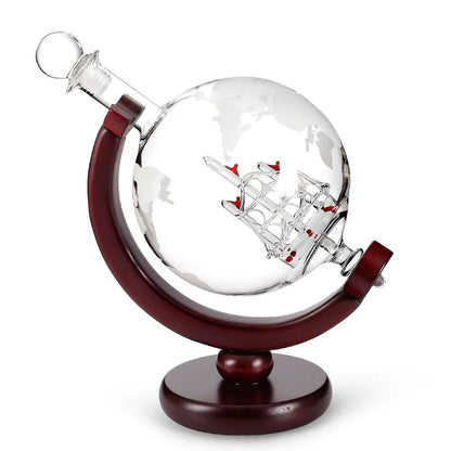 Mood Tech Whiskey Decanter Globe Wine Aerator Glass Set