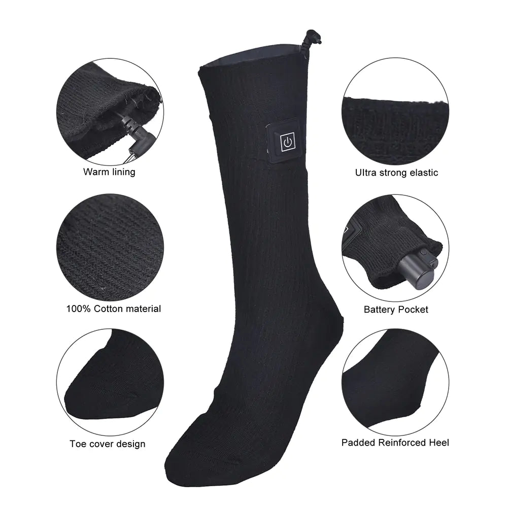 Mood Tech Rechargeable Electric Heated Socks for Women Men