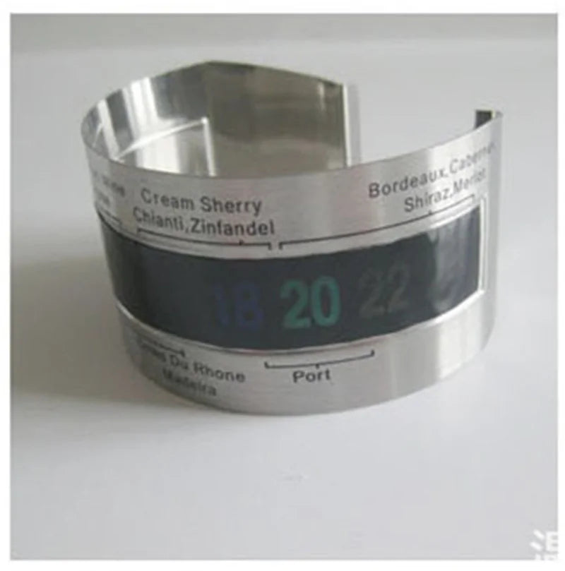 Mood Tech Stainless Steel Wine Thermometer Bracelet