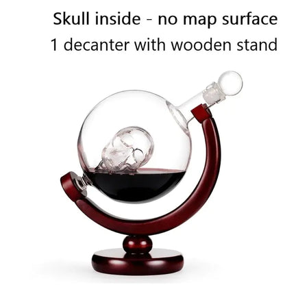 Mood Tech Whiskey Decanter Globe Wine Aerator Glass Set